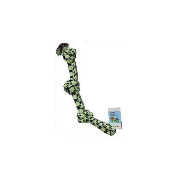 Yarro International ZABAWKA SZNUROWA - Sznur bawełniany podwójny z 3 supłami 45cm
