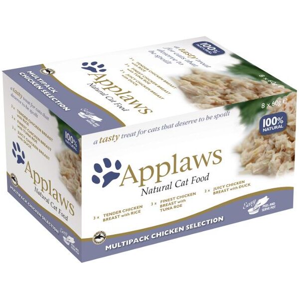 Applaws KOT MISECZKA 8x60g MULTIPAK KURA