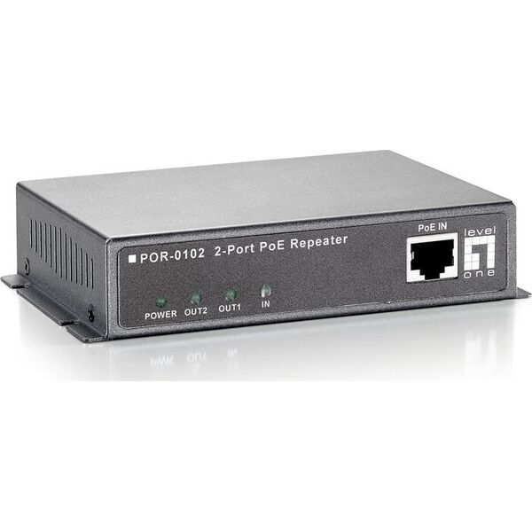 Konwerter światłowodowy LevelOne LEVEL ONE POR-0102 Power over Ethernet PoE Extender - 552014