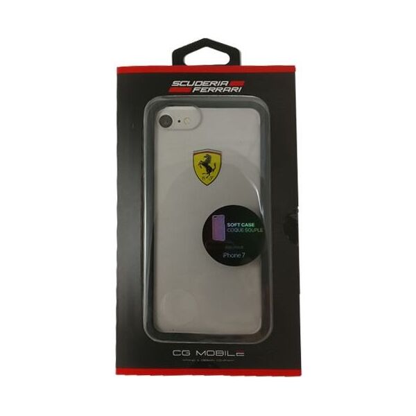 Ferrari Etui hardcase iPhone 7 transparent czarny (FEHCRFP7BK)