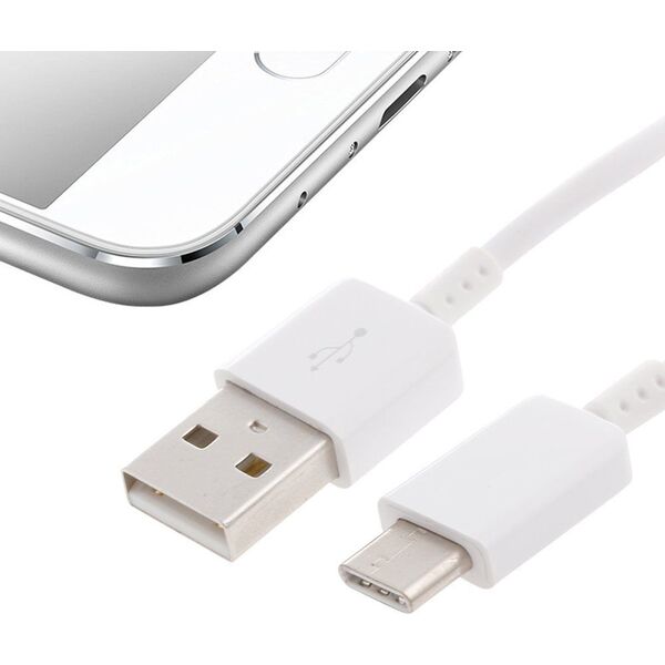 Kabel USB Samsung USB-A - USB-C 1.2 m Biały (EP-DN930CWE)