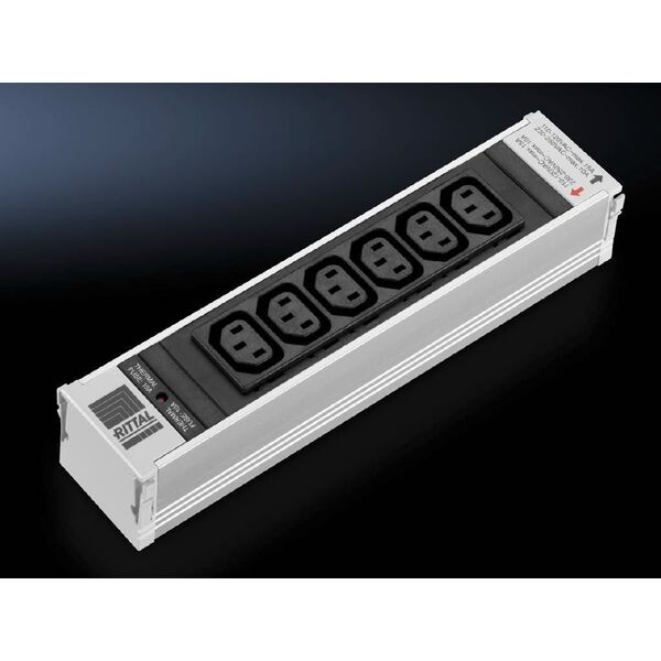 m_Rittal RITTAL DK PSM Plus socket module C13 6-way black non-switchable with thermal overcurrent protection - 7856070