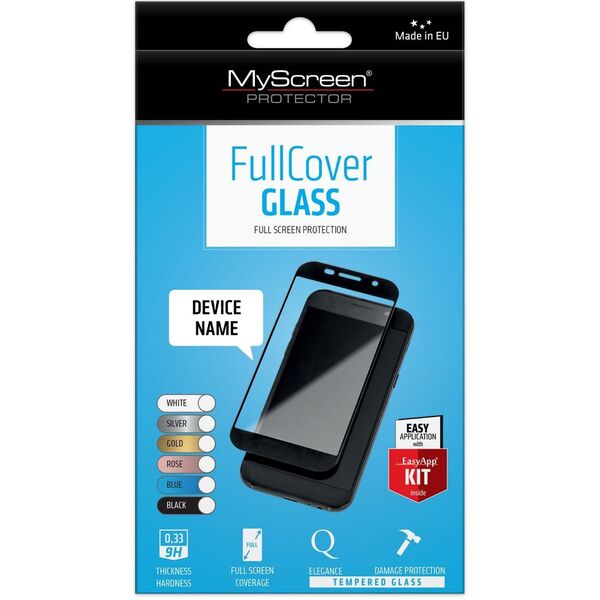 MyScreen Protector FullCover Szkło LG K10 Czarny (PROGLAFULCLGK107CA)