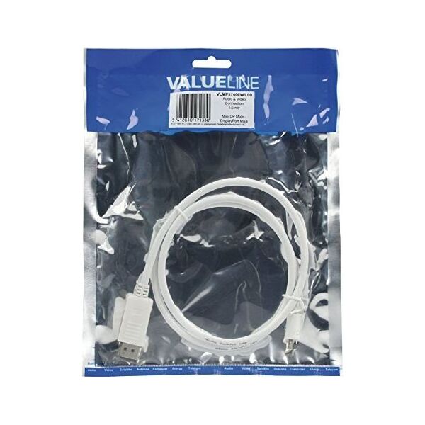 Kabel Value DisplayPort Mini - HDMI Brak danych biały (11.99.5790)