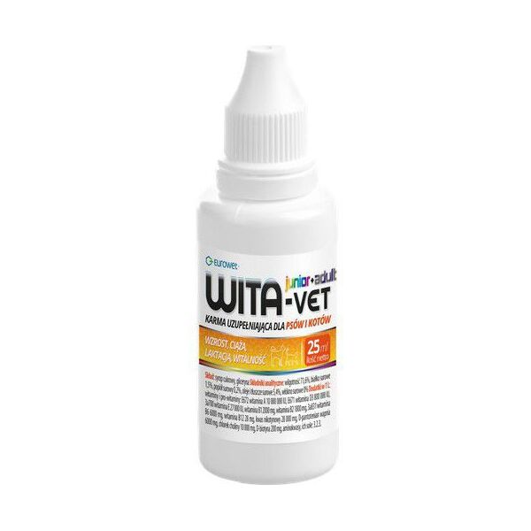 EUROWET WITA-VET 25ml KROPLE (WZROST,CIĄŻA)