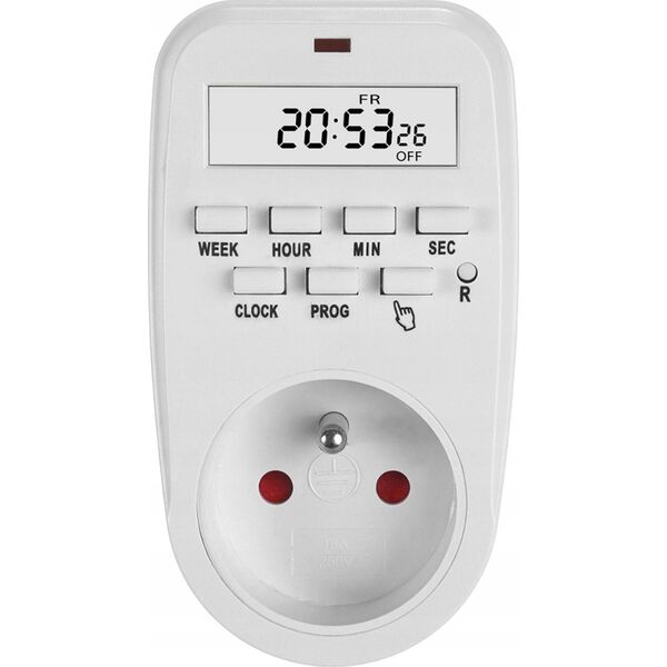 GreenBlue Włącznik czasowy - timer cyfrowy GreenBlue,  max. obciążenie 16A, IP20, GB362 E