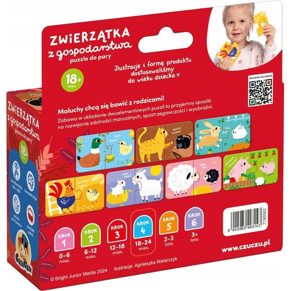 NICI CzuCzu Zwierzątka z gospodarstwa Puzzle do pary