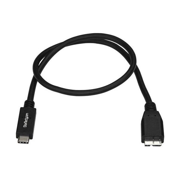 Kabel USB StarTech USB-C - micro-B 0.5 m Czarny (USB31CUB50CM)