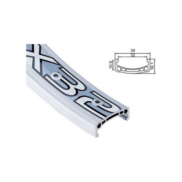 Alexrims Obręcz extreme DX32 bok CNC kapslowana 24"x48 biała (ALX-DX32484BL)