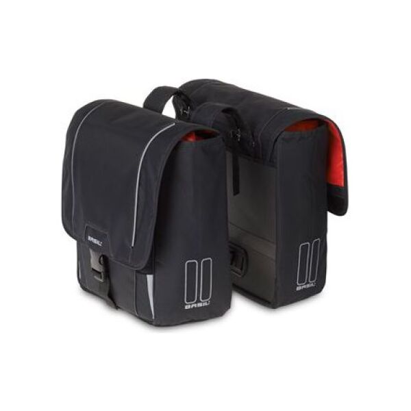 Basil Sakwa miejska podwójna SPORT DESIGN DOUBLE BAG 32L, mocowanie na paski, czarna (BAS-17581)