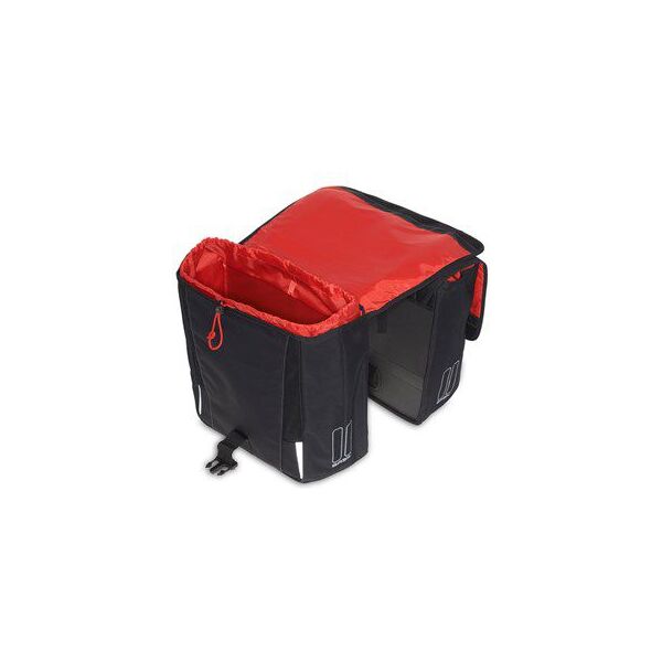 Basil Sakwa miejska podwójna SPORT DESIGN DOUBLE BAG 32L, mocowanie na paski, czarna (BAS-17581)