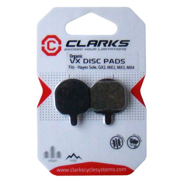 Clarks Okładziny hamulcowe HAYES (Sole, GX2, MX2, MX3, MX4) organiczne