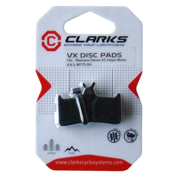 Clarks Okładziny hamulcowe SHIMANO HOPE (Shimano XT 755-756, M775, Hope Mono 4, 5) metaliczne spiekane