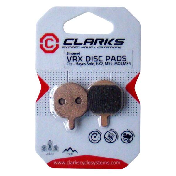 Clarks Okładziny hamulcowe HAYES (Sole, GX2, MX2, MX3, MX4) metaliczne spiekane