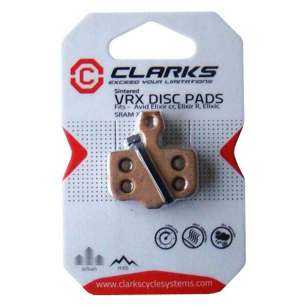 Clarks Okładziny hamulcowe AVID (Elixir 1,3,5, Elixir CR, Elixir R, Sram XX, X0) metaliczne spiekane