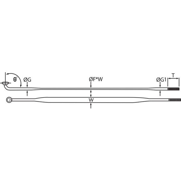 Cn Spoke Szprychy AERO424 2.0-0.9*2.2-2.0 stal nierdzewna 266mm czarne 36szt.