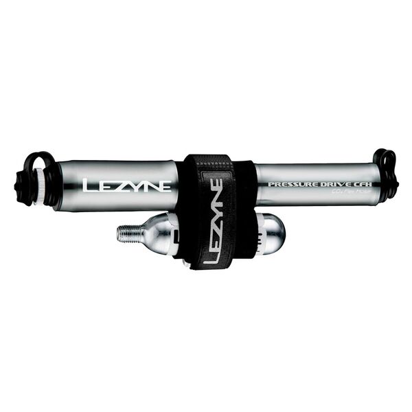 Lezyne Pompka ręczna Pressure Drive CFH HP 120psi metalowy przewód CO2 + 1x nabój gazowy 16g grafitowa (LZN-1-C2-PRCFH-V219)