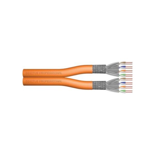 Digitus Skrętka Duplex S-FTP, CAT7, LSZH 1200MHz, 100m, pomarańczowy (DK-1743-VH-D-1)