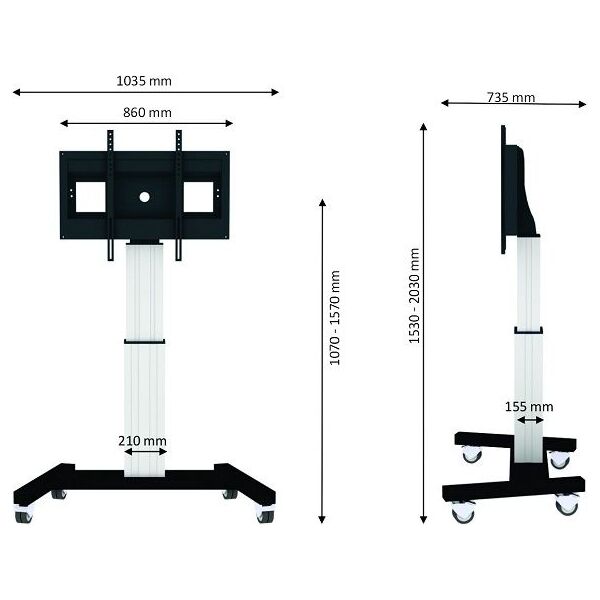 Neomounts Stojak podłogowy PLASMA-M2500SILVER 42'' - 100''