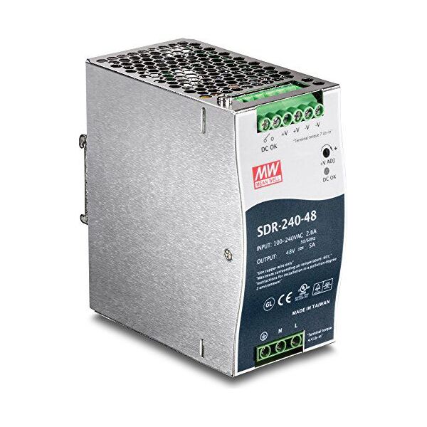 Zasilacz serwerowy TRENDnet DIN Rail 48V 240W Power Supply for TI-PG80 - TI-S24048