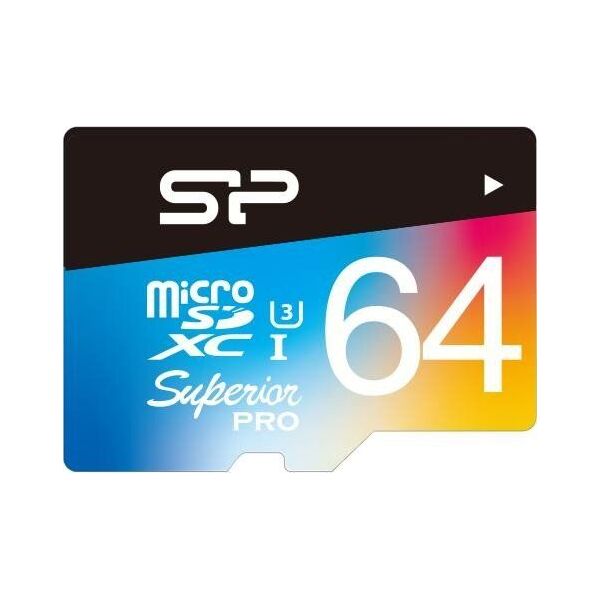 Karta Silicon Power Superior Pro MicroSDXC 64 GB Class 10  (SP064GBSTXDU3V20SP)