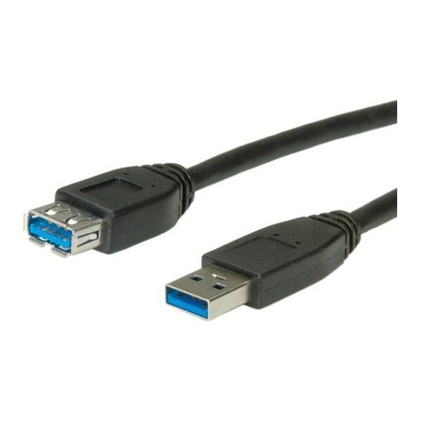 Kabel USB Roline USB-A - 0.8 m Czarny (11.02.8977)