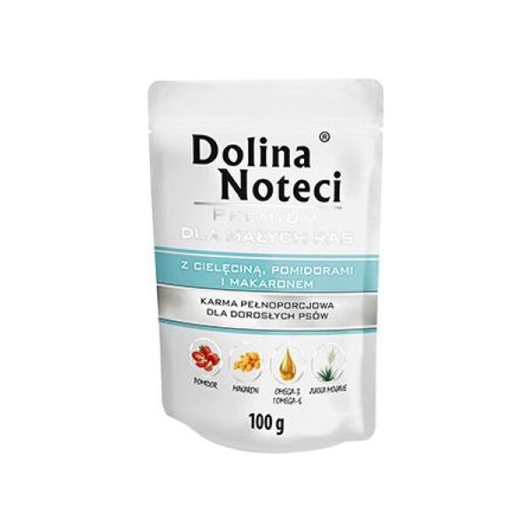 Dolina Noteci MINI Z CIELĘCINĄ, POMIDORAMI I MAKARONEM 100g