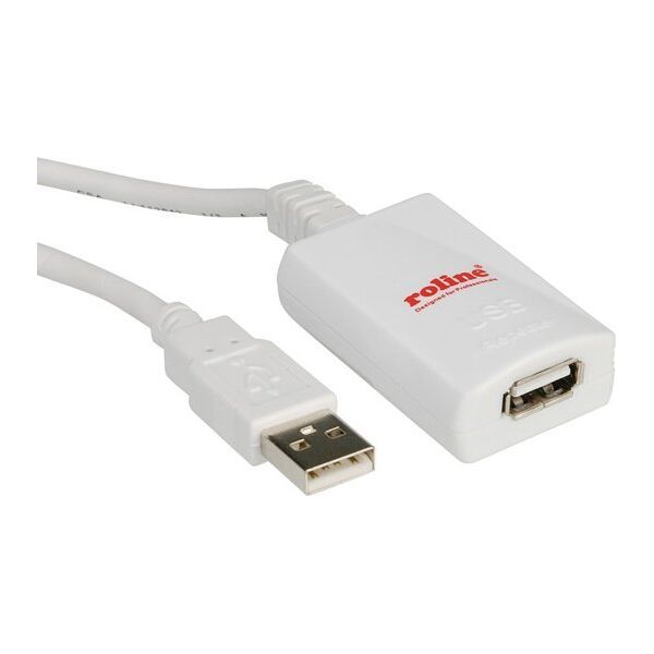 Kabel USB Secomp USB-A - USB-A 5 m Biały (12.04.1088)