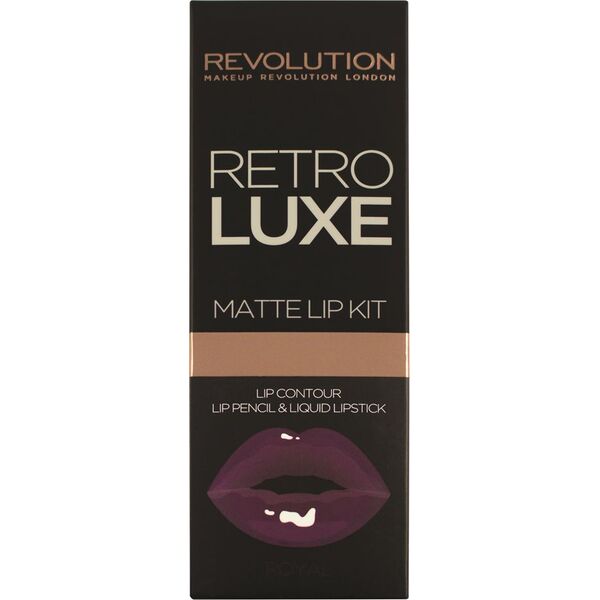 Makeup Revolution Retro Luxe Kit Matte Royal Pomadka i konturówka do ust