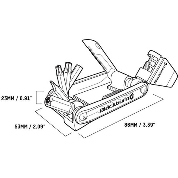 Blackburn Kluczyk podręczny Wayside Multi-tool 19funkcji grafitowy (BBN-7068161)