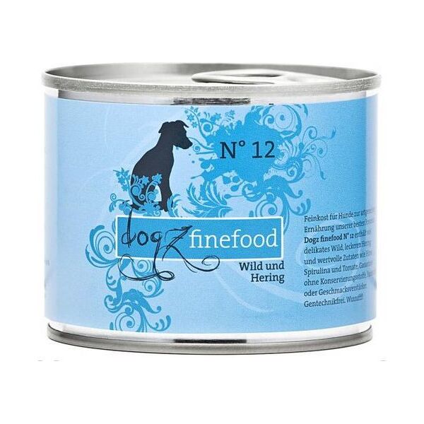 Dogz Finefood N.12 Dziczyzna i śledź puszka 200g