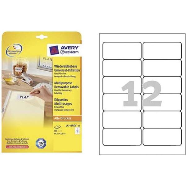 Avery Zweckform ETYK.ZF L4743REV-25 99,1X42,3 25 ARK. ETYKIETA - L4743REV-25