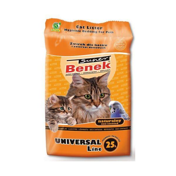 Żwirek dla kota Super Benek Super Benek Uniwersalny Naturalny 25 l
