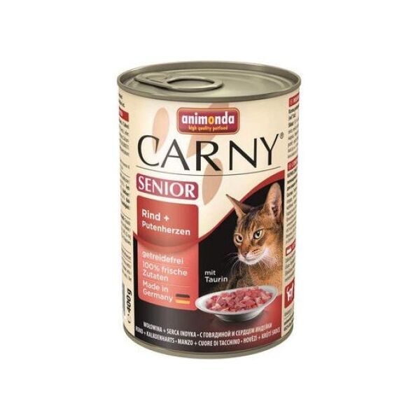 Animonda CARNY Senior Wołowina, serca indycze 400g