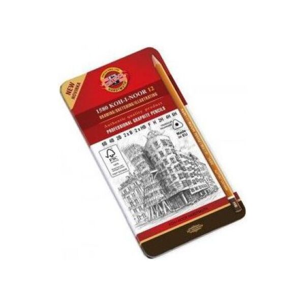 Koh I Noor Ołówek grafitowy 1582/6B-6H (12szt) (220995)