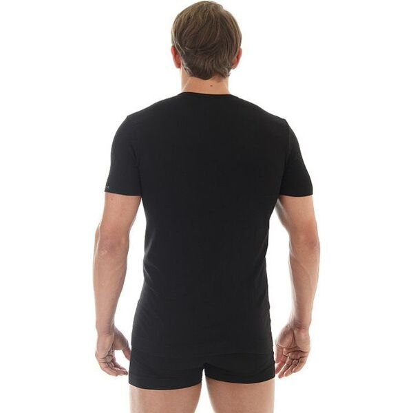 Brubeck Koszulka męska z krótkim rękawem Comfort Cotton czarna r. S (SS00990A)