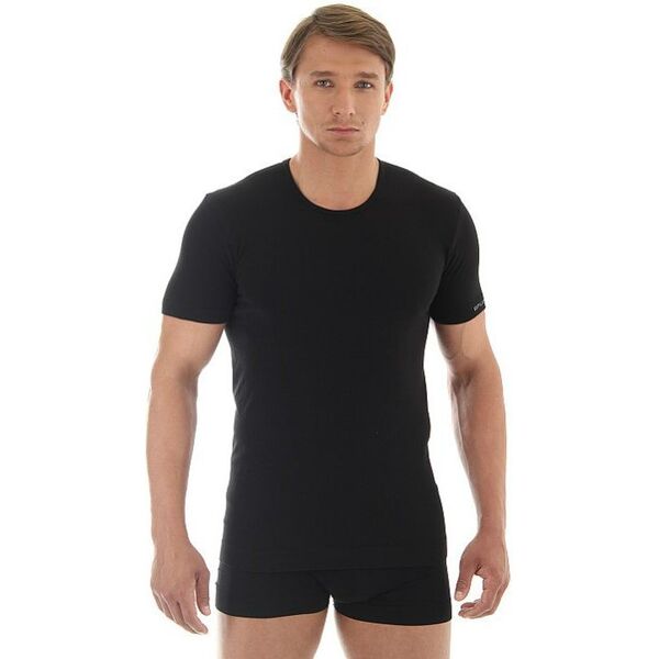 Brubeck Koszulka męska z krótkim rękawem Comfort Cotton czarna r. XXL (SS00990A)