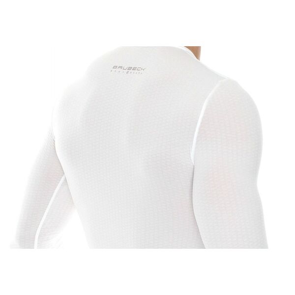 Brubeck Koszulka unisex z długim rękawem biała r. M (LS10850)