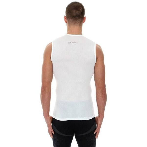Brubeck Koszulka męska base layer bez rękawów biała r. S (SL10100)