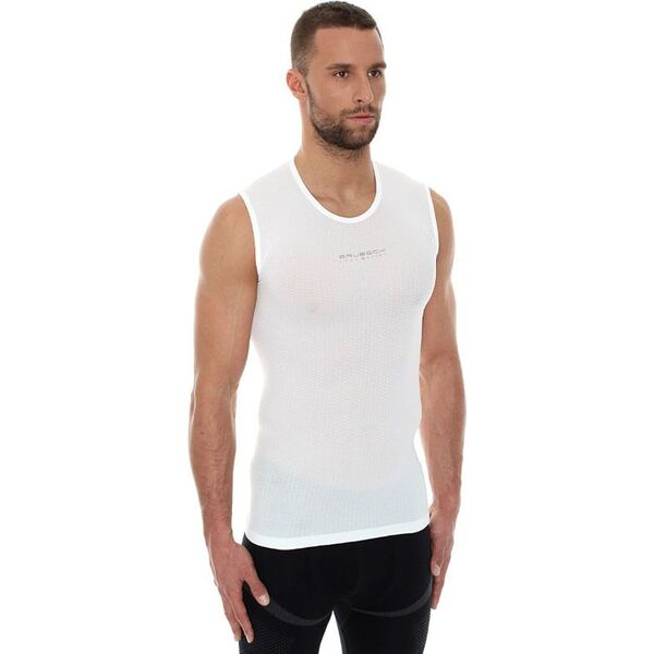 Brubeck Koszulka męska base layer bez rękawów biała r. XXL (SL10100)