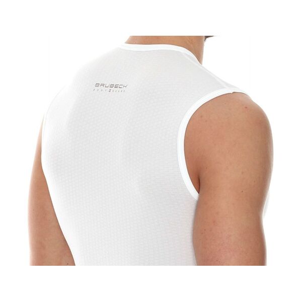 Brubeck Koszulka męska base layer bez rękawów biała r. XXL (SL10100)