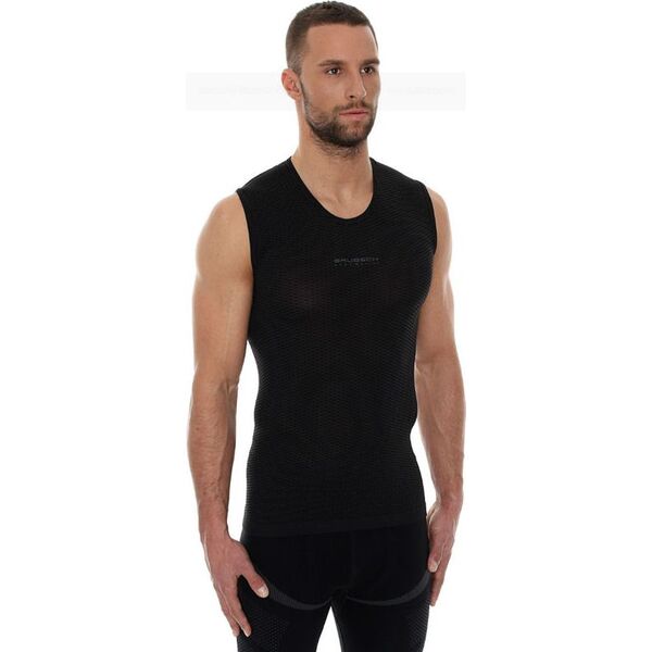 Brubeck Koszulka męska base layer bez rękawów czarna r. XL (SL10100)