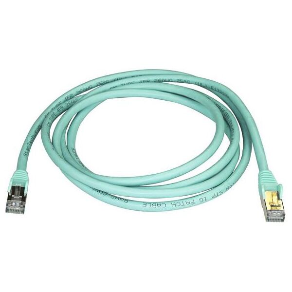 StarTech Patchcord CAT6A, STP, 2m, błękitny (6ASPAT2MAQ)
