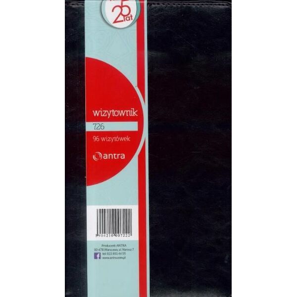 Antra Wizytownik 96 trzyklatkowy 726 czarny (233373)