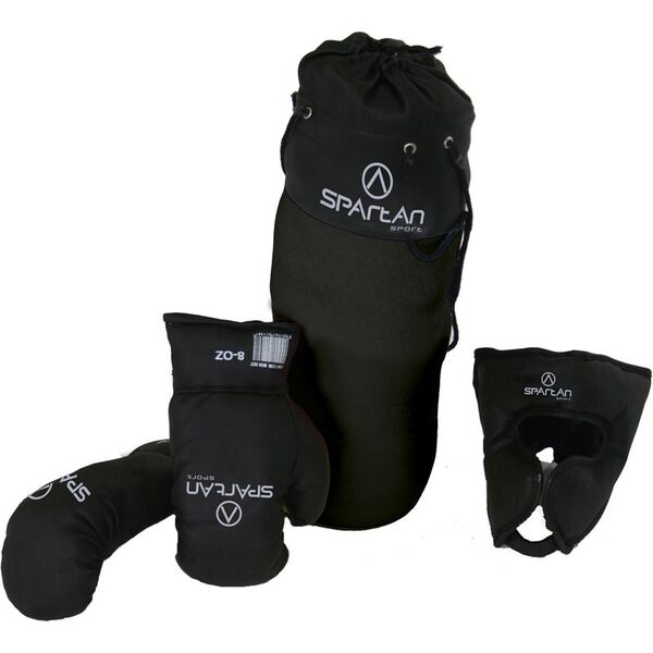 Spartan Zestaw bokserski worek 1 kg + ochraniacz głowy + rękawice (S1138)