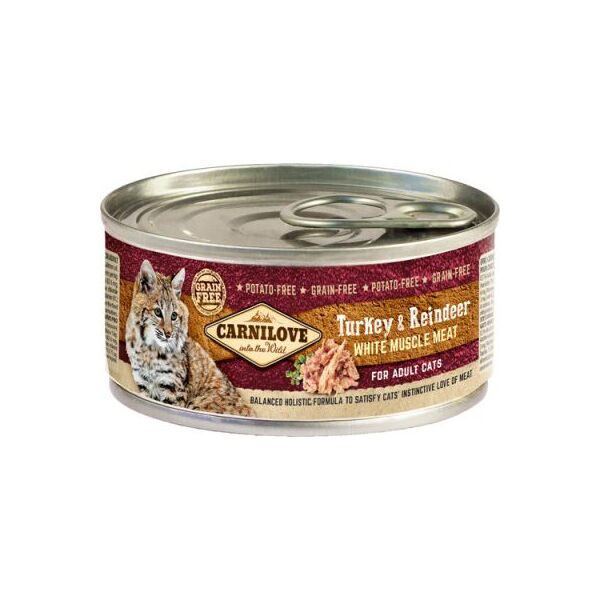 Carnilove Carnilove 100g Kot Puszka Indyk Renifer