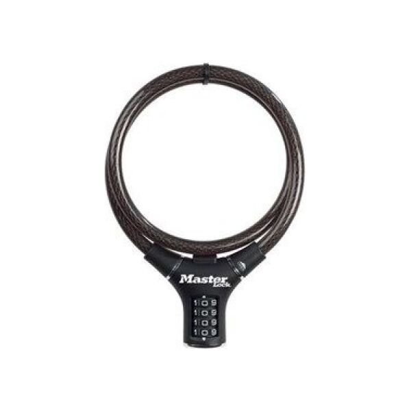 MasterLock Zapięcie rowerowe 8229 12mm 90cm SZYFR czarne (DWZ) (MRL-8229EURDPRO)