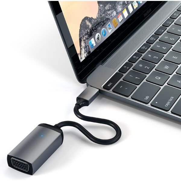 Adapter USB Satechi USB-C - VGA Szary  (ST-TCVGAM)