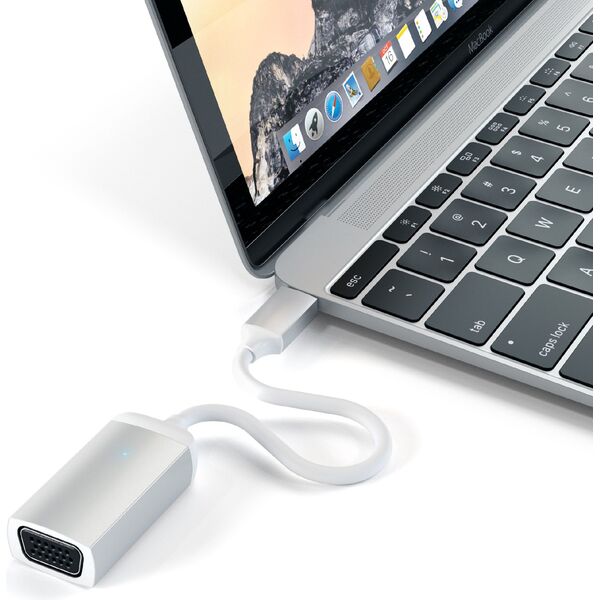 Adapter USB Satechi USB-C - VGA Srebrny  (ST-TCVGAS)
