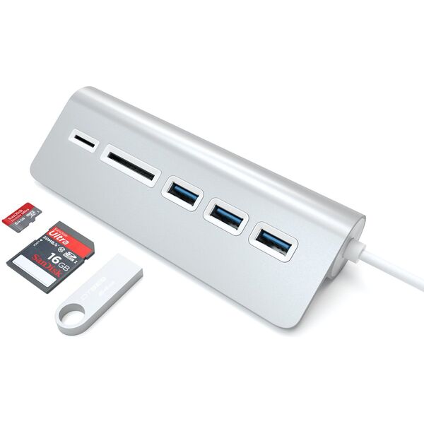 HUB USB Satechi 1x SD 1x microSD  + 3x USB-A 3.0 (ST-3HCRS)